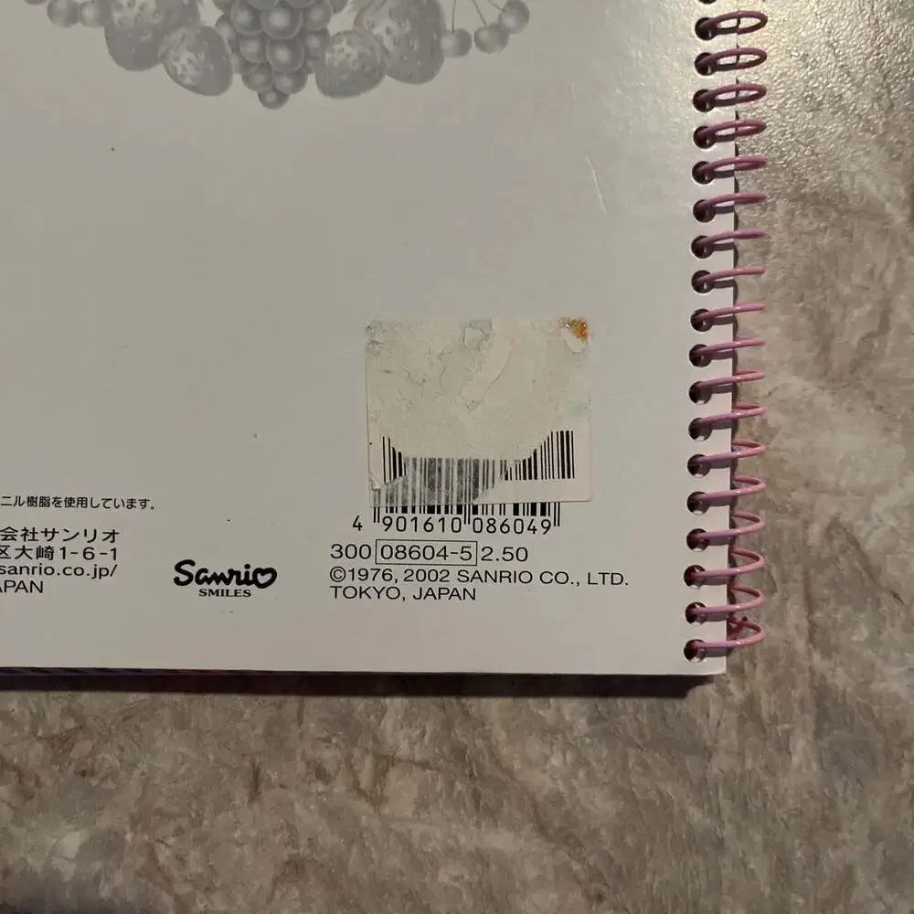 RARE Hello Kitty Notebook Japan tropical fruit 2002